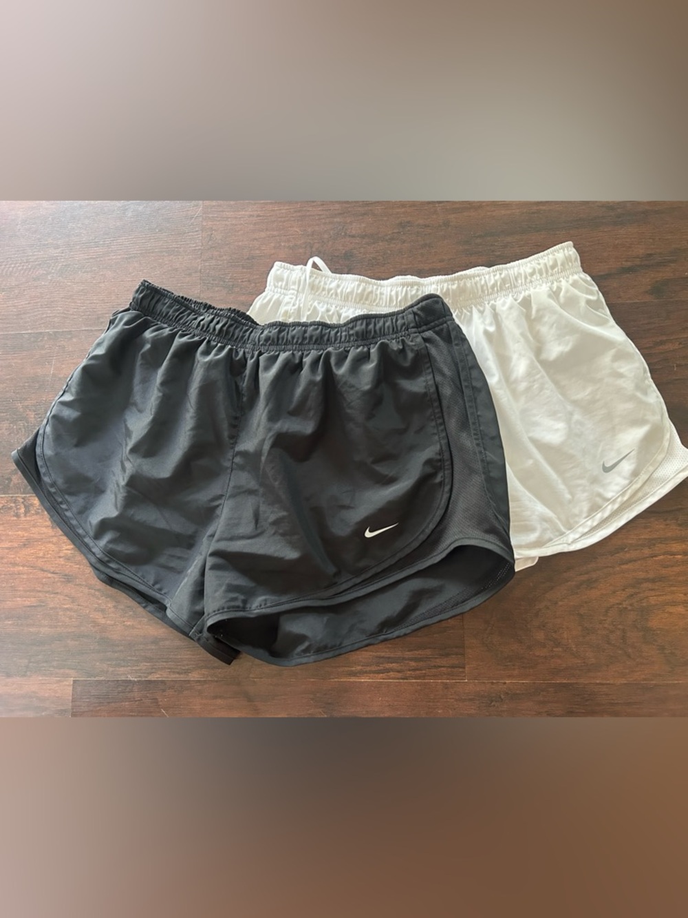 Nike Women’s Black and White Athletic Running Shorts Duo